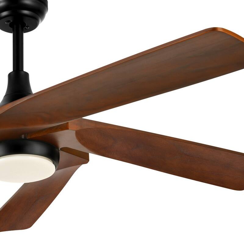 52" Ceiling Fan Lights With Remote Control and 5 Solid Wood Blades