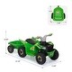 preview thumbnail 24 of 71, White 6V Electric ATV Ride-On with Trailer, Bluetooth, Music, Power Display for Kids Ages 3-6
