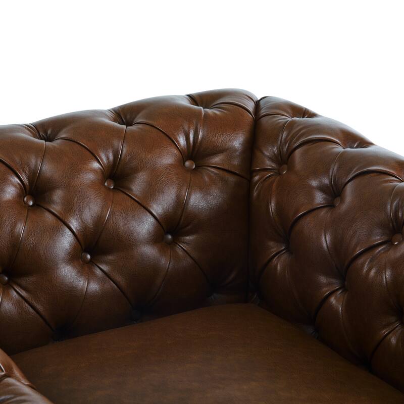 Christopher Knight Home - Chesterfield Swivel Club Chair with Deep Button Tufting and 360-Degree Rotation