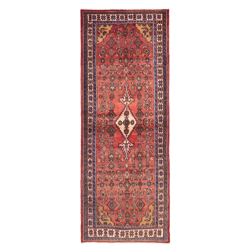 ECARPETGALLERY Hand-knotted Andelz Red Wool Rug - 3'8 x 9'9