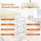 preview thumbnail 9 of 16, 29" Brass Faux Silk Modern Cloud Dimmable Caged Fandelier Ceiling Fan with LED Light and Remote - 29.3" W x 29.3" D x 17.3" H