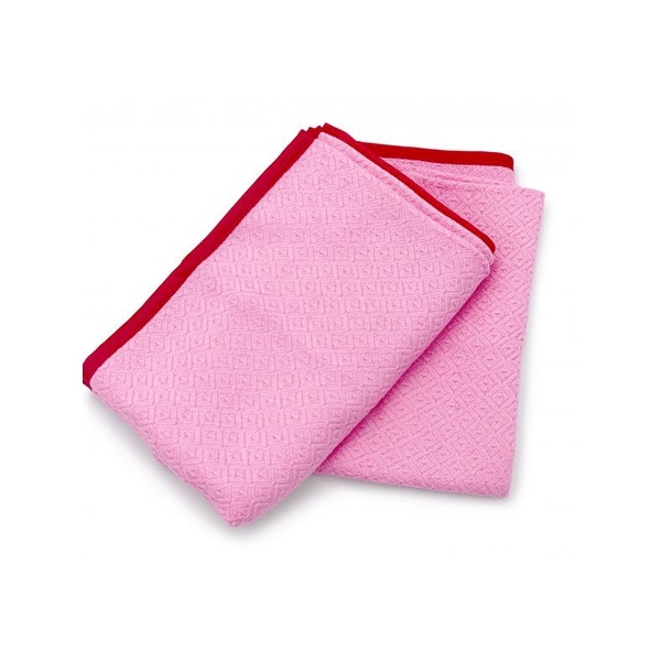 Work of Artisans Organic Cotton Woven Baby Blanket Baby Pink w