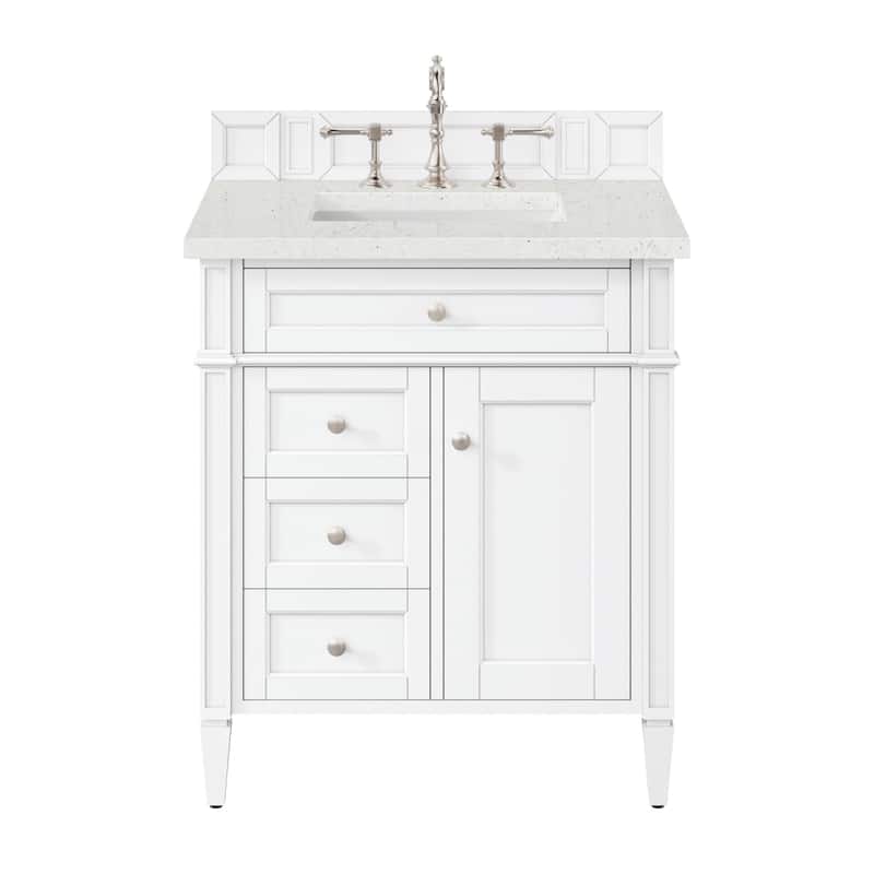 James Martin Vanities 655-V30-3LDL Brittany 30" Free Standing Single - Bright White - Painted
