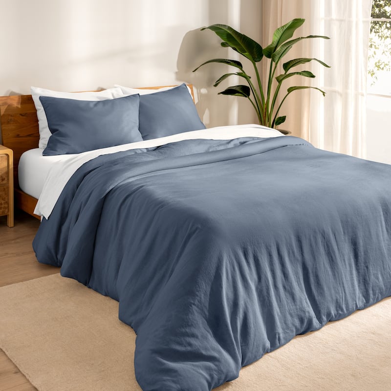 Bare Home Linen Duvet Cover and Sham Set