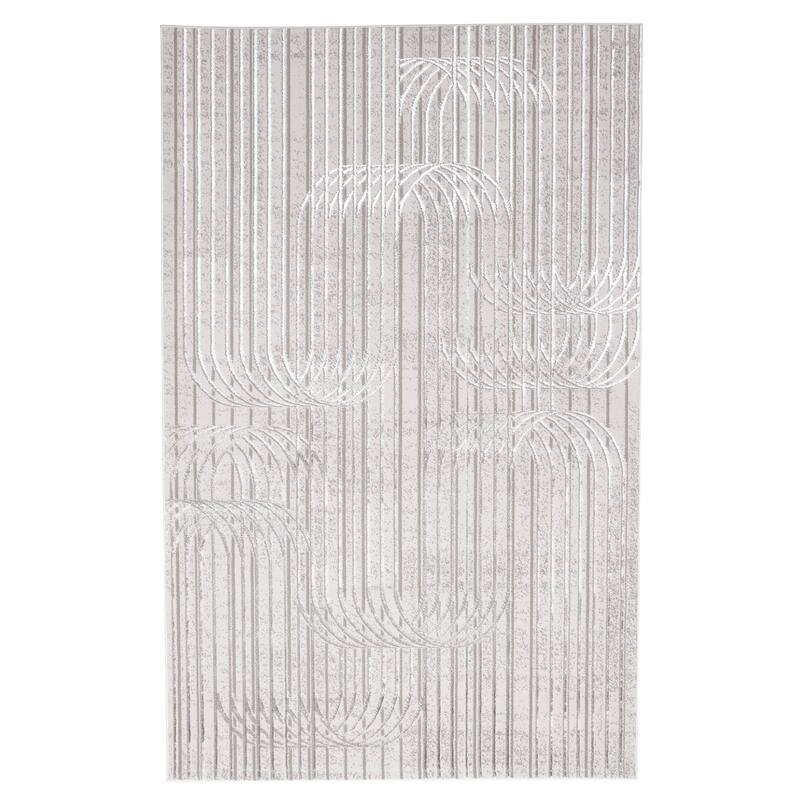 ECARPETGALLERY Machine Made Blythe Grey Area Rug - Grey - 5'0 x 8'0