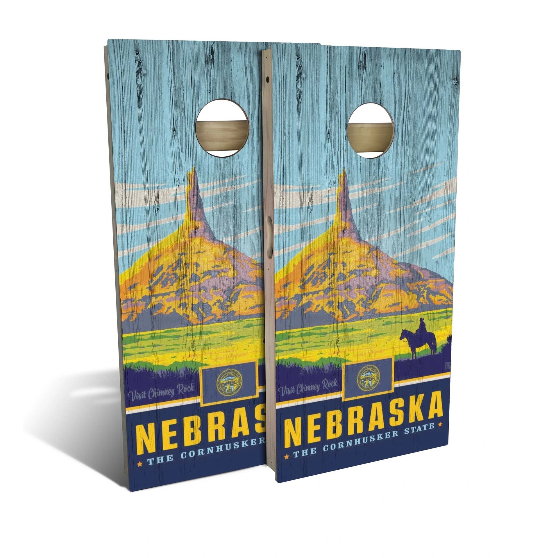 Nebraska State Pride Outdoor Cornhole Board Set