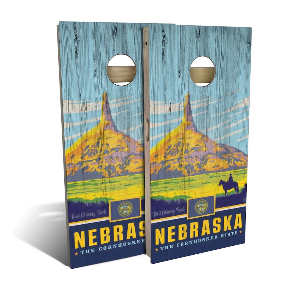 Nebraska State Pride Outdoor Cornhole Board Set