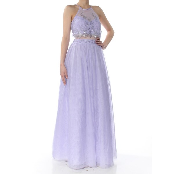 purple cap sleeve dress