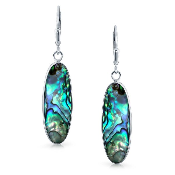 Natural Shell With 925 Sterling Silver Lever Back Earrings