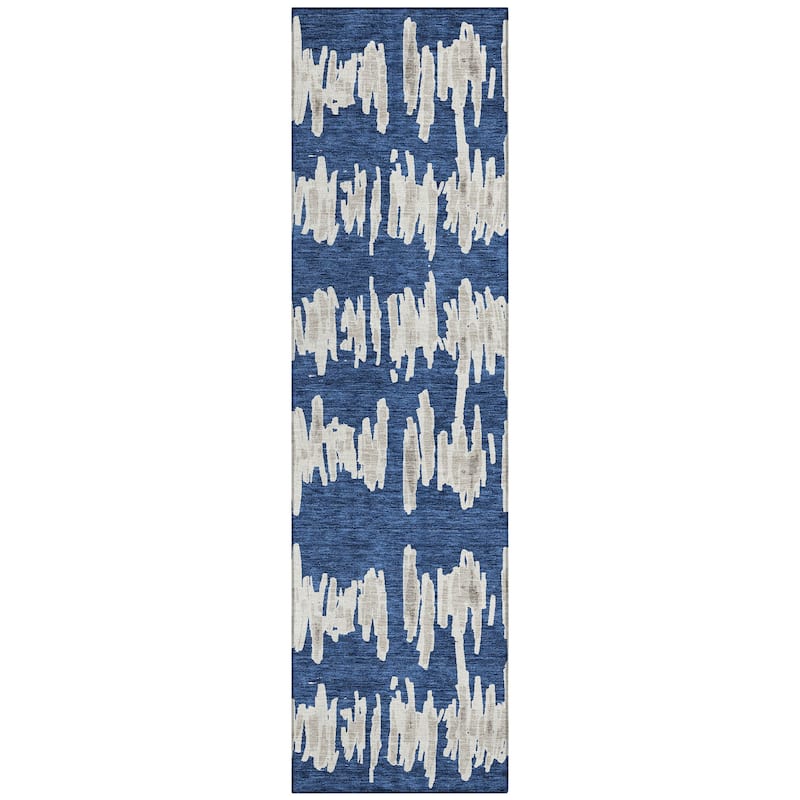 Machine Washable Indoor/ Outdoor Chantille Abstract Contemporary Rug