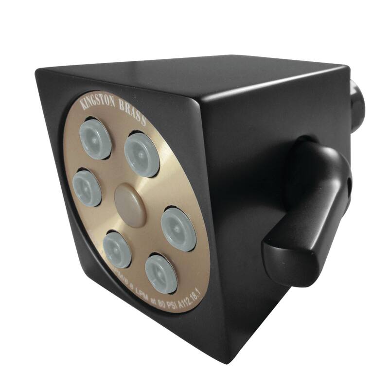 Monarch 2.8-Inch Brass Square Shower Head - Matte Black