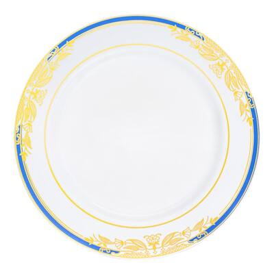 Gold Harmony Rim Disposable Plastic Plate Packs - Party Supplies