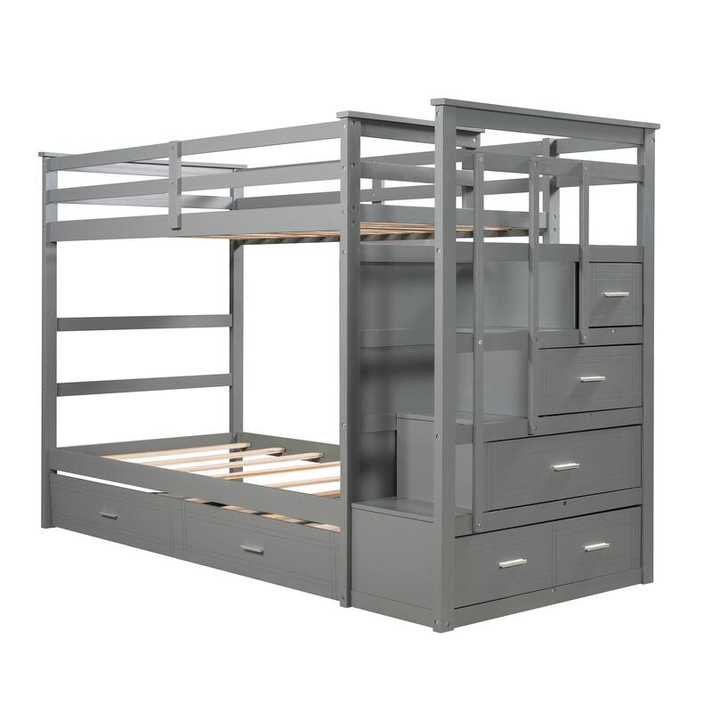 Twin Over Twin Solid Wood Bunk Bed