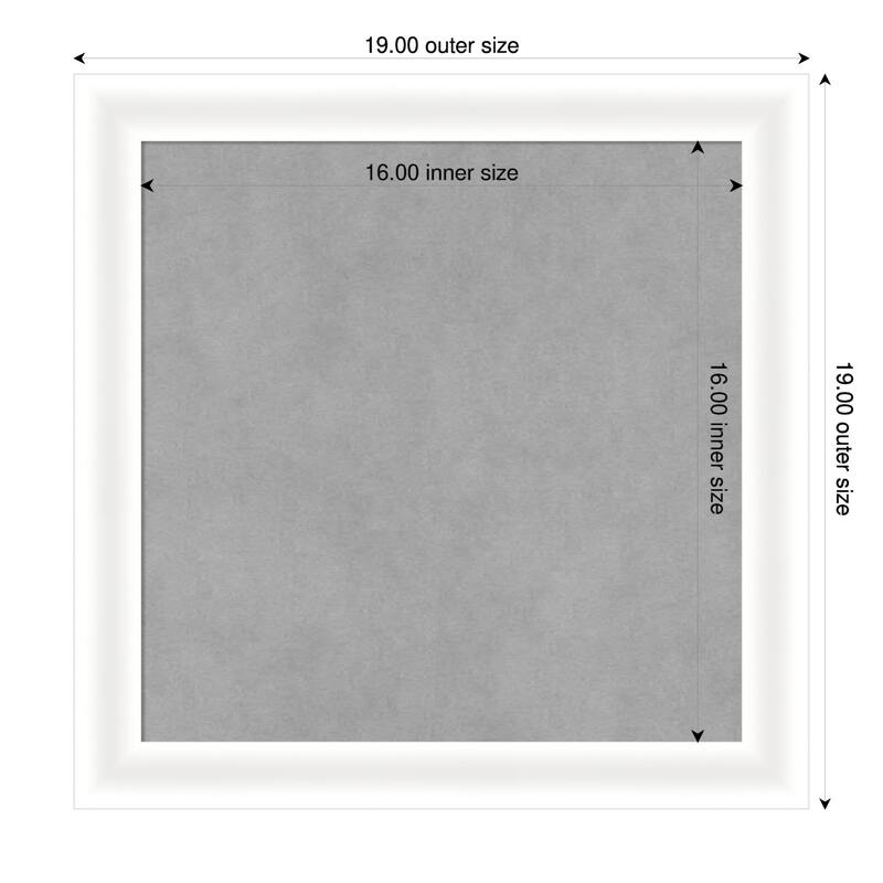 Amanti Art Oliver Black Narrow Framed - 19 x 19 in - Oliver White Narrow