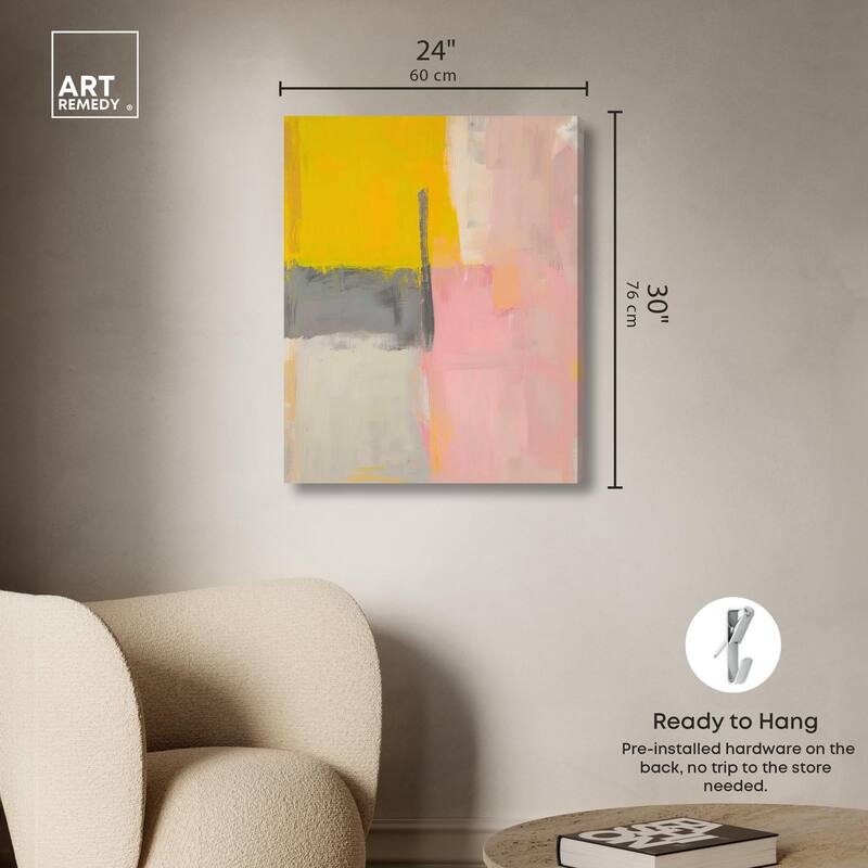 Tangerine Blush II Canvas by Art Remedy, Gallery Wrapped