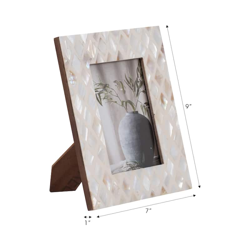 Sagebrook Home Capiz Shell Diamond Photo Frame