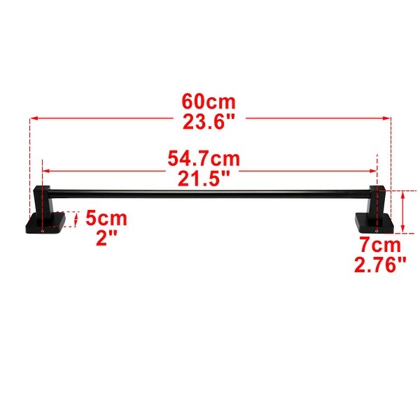 Stainless Steel Bathroom Towel Rack Hanger Holder Storage Black Painting