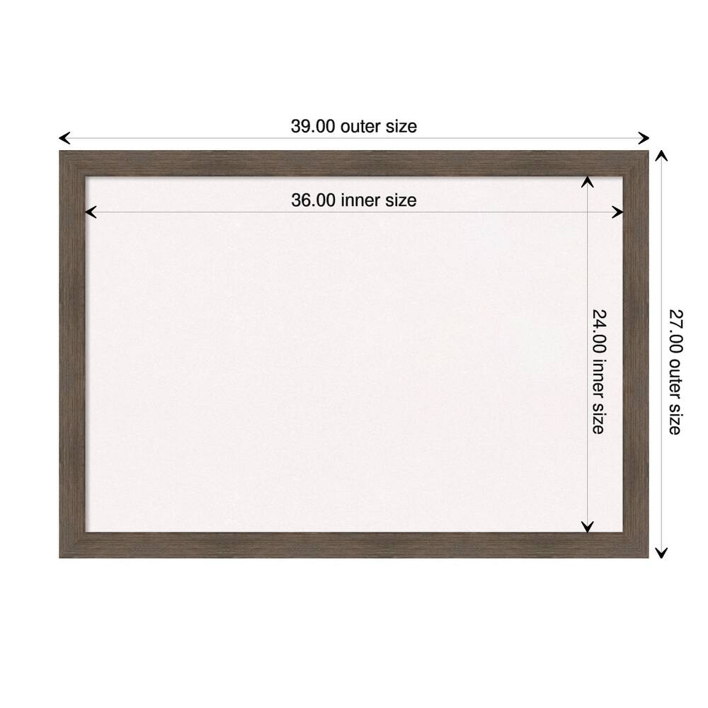 Hardwood Narrow Wood Framed White Corkboard Bulletin Board