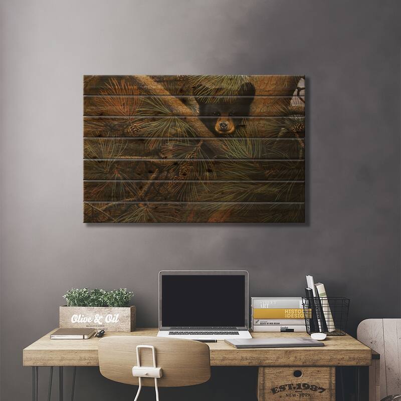 High And Lonesome Print On Wood by Derk Hansen - Multi-Color