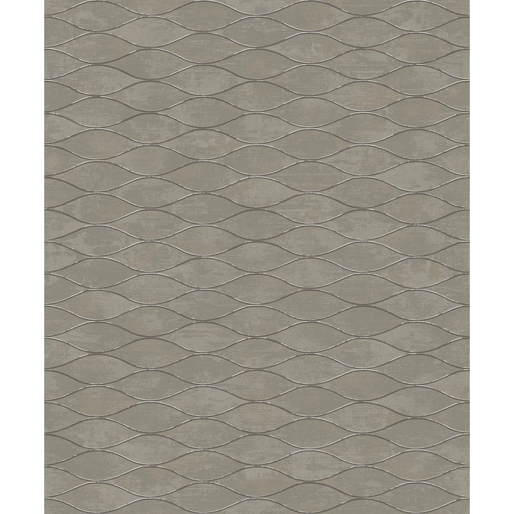 Seabrook Designs Piccola Geometric Horizontal Ogee Non-Woven Unpasted Wallpaper