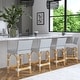preview thumbnail 15 of 26, Serienna Rectangular Rattan Low Back 24.5"Counter Stool