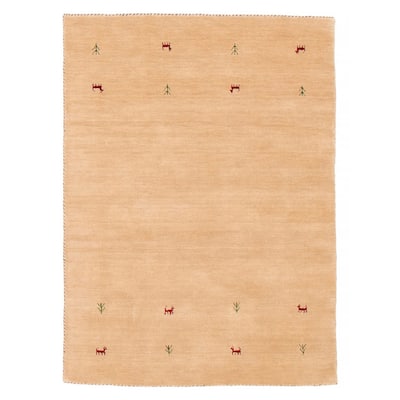 Kashkuli Gabbeh Beige Rug 3'10" x 5'5" - 3'10 x 5'5