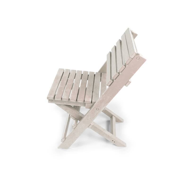 Las Cabos Fully Assembled All-Weather Recycled HDPE Outdoor Folding Bistro Chair