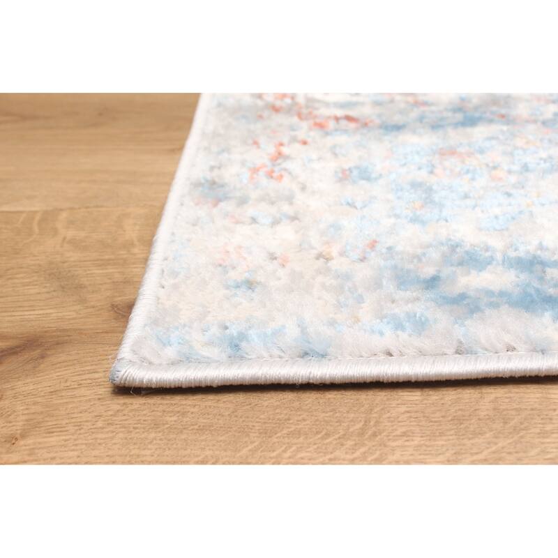 ECARPETGALLERY Machine Made Leila Ivory Area Rug