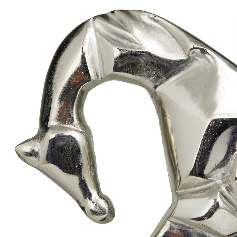 Majestic Aluminum Metal Horse Sculpture - Silver, Gold, Black
