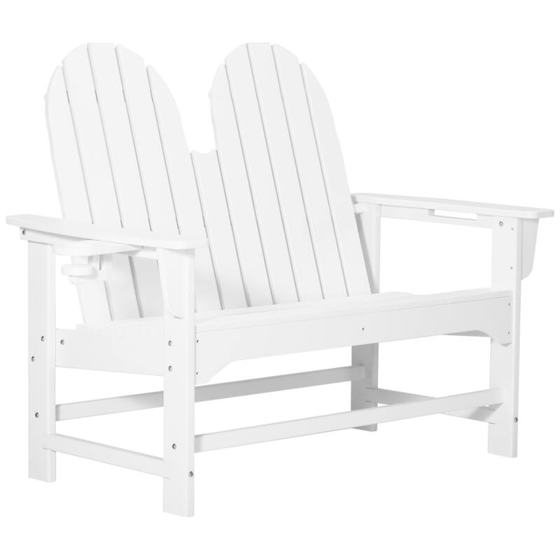 Hanniford Poly Adirondack 49 Inch Bench - White