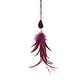 preview thumbnail 3 of 3, 9" Plum Red Feather and Gemstone Pendant Christmas Ornament