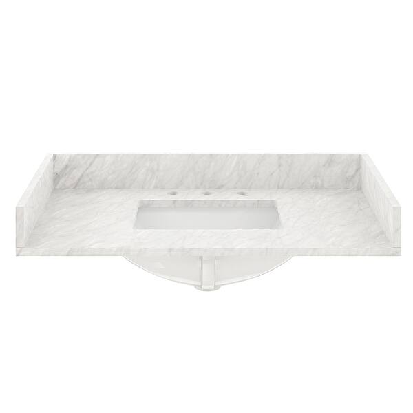 37-in Ariston Natural Marble Single Sink Bathroom Vanity Top 37-in Ariston Natural Marble Single Sink Bathroom Vanity Top