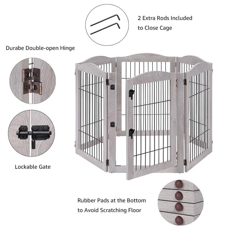 unipaws 132" Extra Wide Dog Gate and Pet Playpen