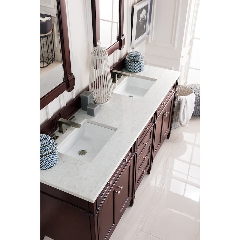 James Martin Vanities Brittany 72" Double Vanity, Burnished Mahogany