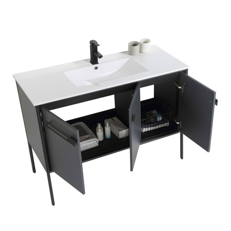 Fine Fixtures Oakville Bathroom Vanity with White Ceramic Sink