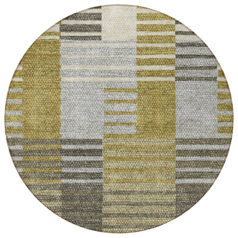 HomeRoots Striped Transitional Rectangle Outdoor Rug