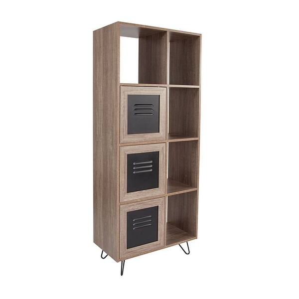 Shop Offex 63 High Contemporary Rustic Wood Grain Laminate Finish