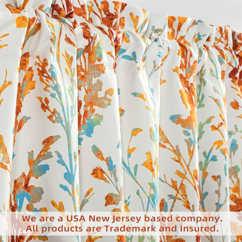 DriftAway Heather ValanceThermal Insulated Farmhouse Rod Pocket Window Valances