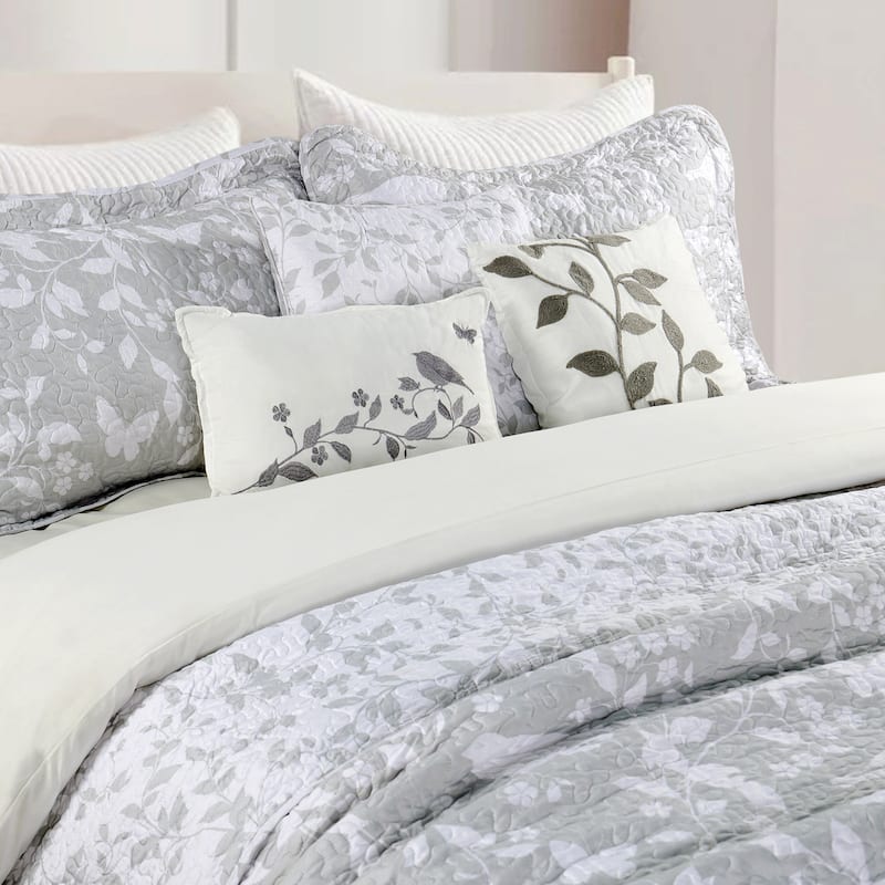 Serenta Birdsong 6-piece Quilted Bedspread Coverlet Set