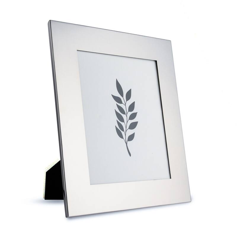 Wide Rectangular Picture Frame - for 8" x 10" Photo - Silver
