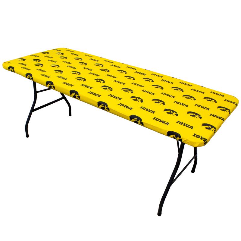 Iowa Hawkeyes Tailgate Fitted Tablecloth, 33" x 33", Card Table