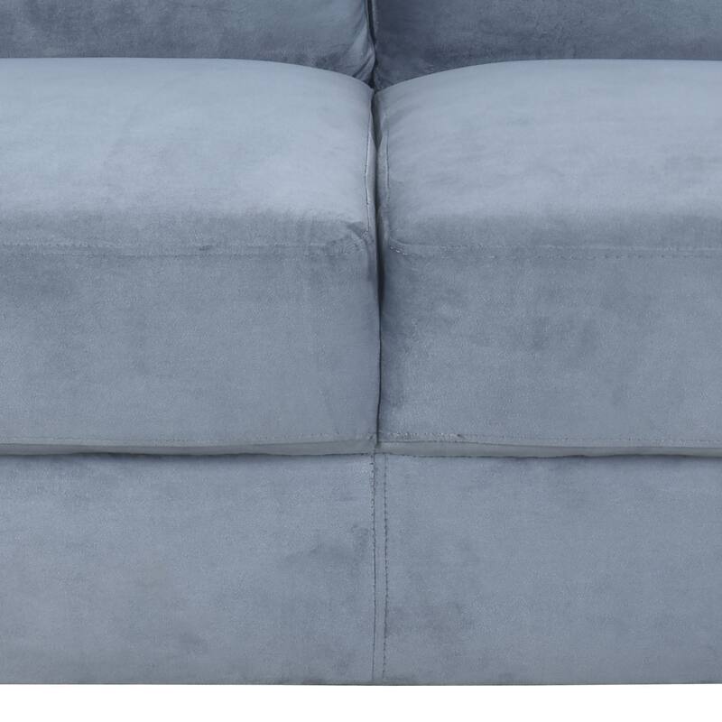 Modern Minimalist Velvet Upholstered Sofa with Plastic Legs