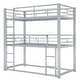 preview thumbnail 13 of 24, Metal Triple Bunk Bed with 2 Front Ladders, 3 Bunk Bed for Kids Adults Bedroom