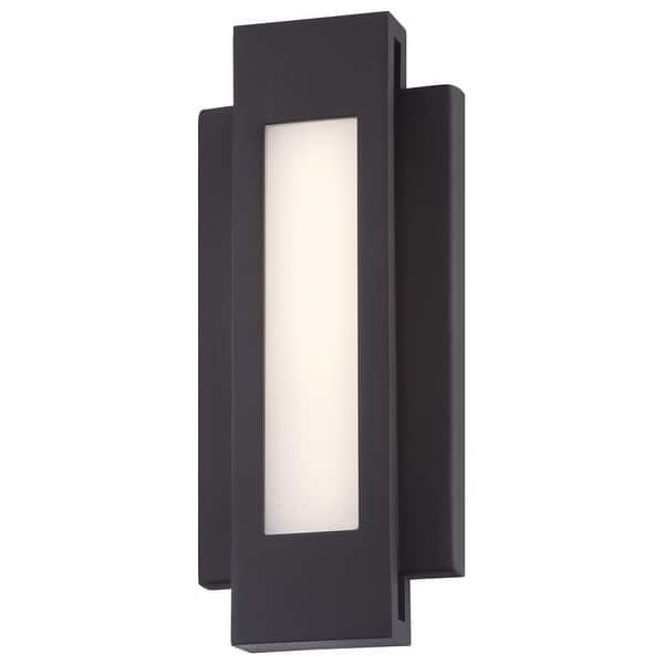slide 2 of 6, Kovacs LED Outdoor ADA Wall Sconce from the Insert Collection Pebble Bronze