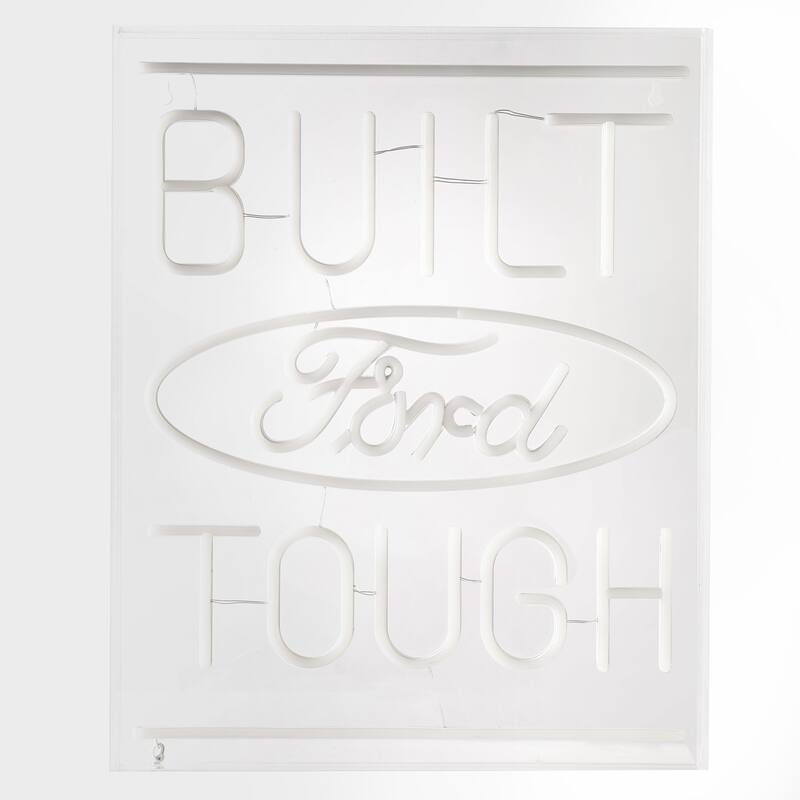 Licensed Ford Built Tough Acrylic LED Wall Decor Sign - 16" x 20" - 16" x 20"