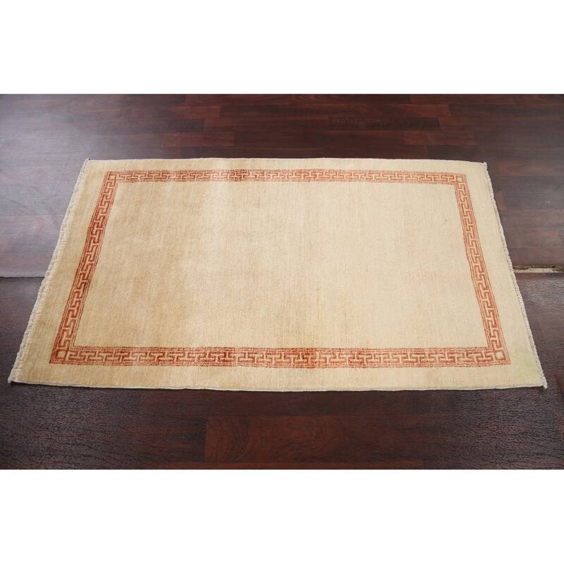Geometric Gabbeh Kashkoli Oriental Area Rug Wool Hand-knotted Carpet - 3'0" x 5'2"