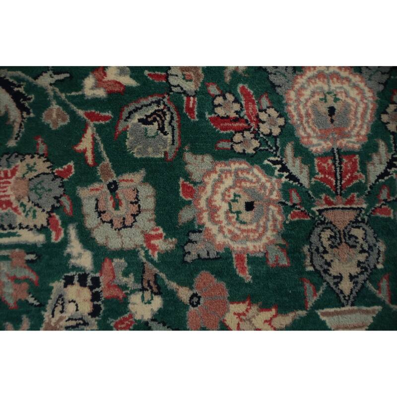 Hand Knotted Oriental 100% Wool Carpet Traditional Floral Beige & Ivories Aubusson Area Rug - 10' 5'' X 8' 2''