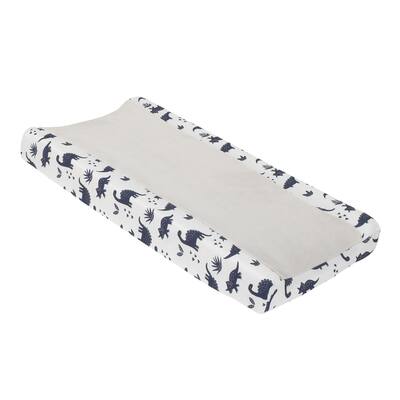 Carter's Dino Adventure Gray Changing Pad Cover