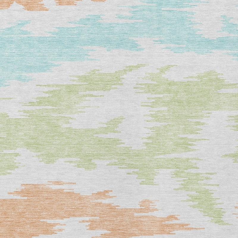 HomeRoots Abstract Transitional Rectangle Outdoor Rug