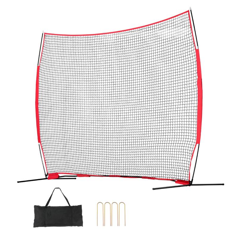 Barricade Backstop Net, Ball Sports Barrier Netting, Portable Practice Equipment with Carry Bag, Protection Screen - 12x9 ft